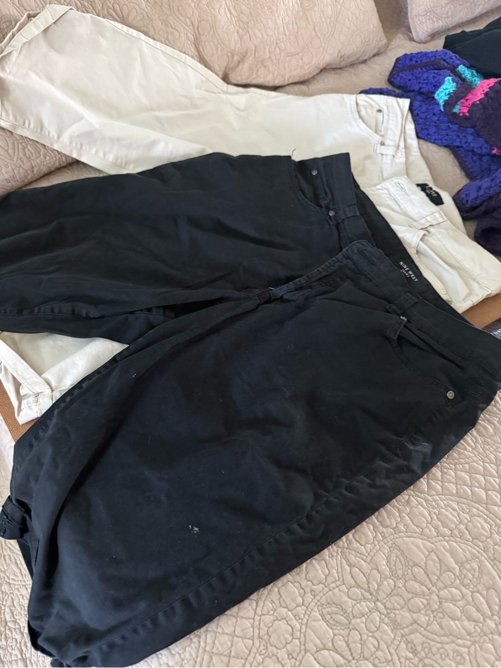 Women’s Black and khaki Casual Chino Pants - Classic Fit